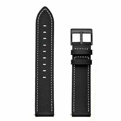 lederen bandje - Zwart - Garmin Vivoactive 6 / Vivoactive 5 / Vivoactive 3