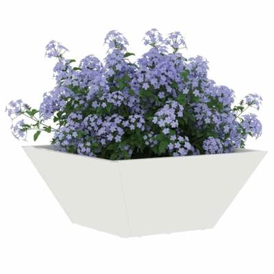 Tuin Bloempot Wit 35 x 35 x 15 cm Koudgewalst staal