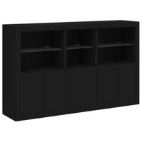 Dressoir met LED-verlichting 162x37x100 cm zwart - thumbnail