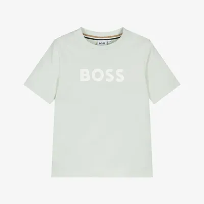 Hugo Boss Logo T-Shirt Kids Lichtgroen - Maat 15/16 jaar - Kleur: Lichtgroen | Soccerfanshop