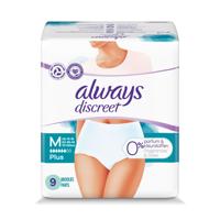 Always Always Discreet Incontinentiebroekjes Plus M 0% - 9 stuks - thumbnail
