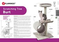 FLAMINGO kattenmeubel burt 40x40x77 cm grijs - thumbnail