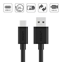 UNITEK USB KABEL USB-A - USB-C 25CM, Y-C480BK - thumbnail