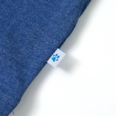 Kindershirt 116 gemleerd donkerblauw