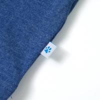 Kindershirt 116 gemleerd donkerblauw - thumbnail