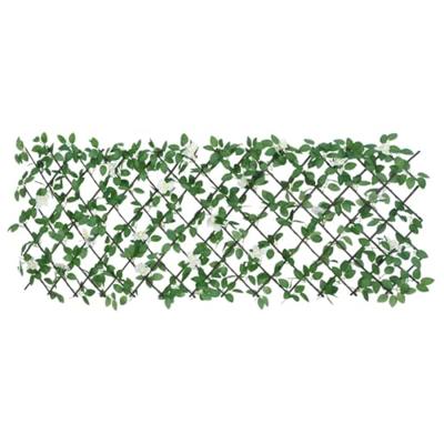 VidaXL Kunstplant klimop op latwerk 5 st uittrekbaar 186x30 cm groen - thumbnail