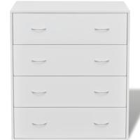 Dressoir met 4 lades 60x30,5x71 cm wit - thumbnail
