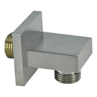 Wiesbaden Rombo Doucheaansluiting Muur Vierkant 1/2" RVS Look