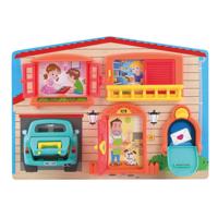 Playgo ontgrendel en ontdek speelbord hout huis - thumbnail