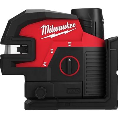 Milwaukee M12 CLLP-301C Groene Kruislijnlaser/loodlaser 12V 3.0Ah Li-Ion - 4933478100