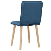 Eetkamerstoelen 2 st stof blauw - thumbnail