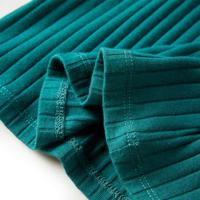 Kindershirt met lange mouwen geribd 92 donkergroen - thumbnail