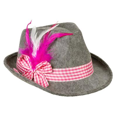 Apres Ski Hoed Grijze/Roze Wiesn