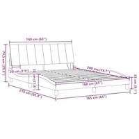 Bedframe zonder matras "Hanko" stof blauw 160x200 cm - thumbnail