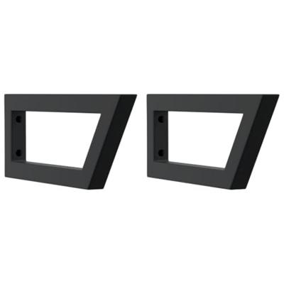 VidaXL Wandbeugels voor wasbak 2 st trapezium staal zwart VidaXL Wandbeugels voor wasbak 2 st trapezium staal zwart