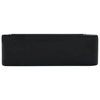 VidaXL Wastafel 40x30x13 cm keramiek zwart