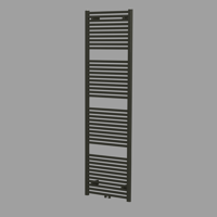 Royal Plaza Sorbus radiator 60x180cm 990watt recht met midden aansluiting mat zwart 77990 - thumbnail