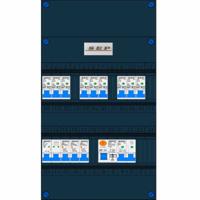 SEP 9 groepen 230V 3 ALS 30mA hoofdschakelaar 4 polig 1 krachtgroep 16A B 2 rijen 3910500970 - thumbnail