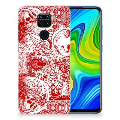 Silicone Back Case Xiaomi Redmi Note9 Angel Skull Rood Silicone Back Case Xiaomi Redmi Note9 Angel Skull Rood