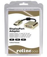 ROLINE GOLD 4K DP/DVI Adapter, Actief, v1.2, DP Male - DVI Female, Retail Blister - thumbnail