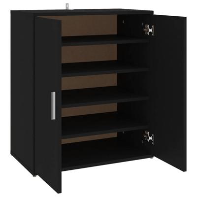 VidaXL Schoenenkast 60x35x70 cm bewerkt hout zwart