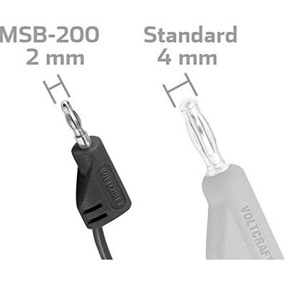 VOLTCRAFT MSB-200 Meetsnoer Banaanstekker 2 mm Banaanstekker 2 mm 30.00 cm Zwart 1 stuk(s)