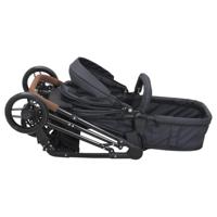 Kinderwagen 2-in-1 staal antracietkleurig en zwart - thumbnail