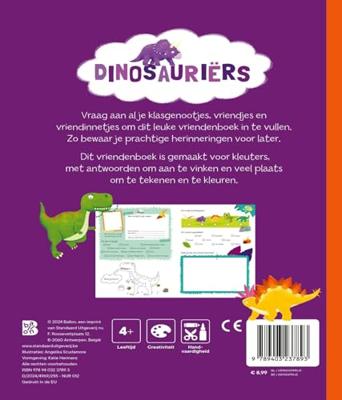 Standaard Uitgeverij Mijn eerste vriendenboek - dinosauriers Standaard Uitgeverij Mijn eerste vriendenboek - dinosauriers