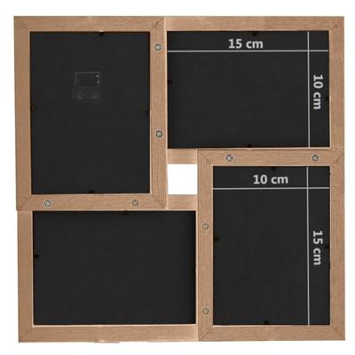VidaXL Fotolijst voor 24x(10x15 cm) foto mdf lichtbruin