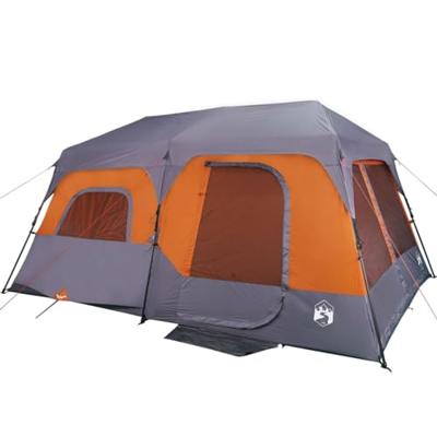 Tent 6-persoons 441x288x217 cm grijs en oranje Tent 6-persoons 441x288x217 cm grijs en oranje