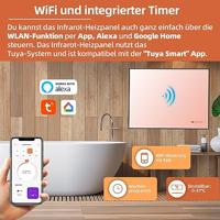 SHX SHXCM600Wifi Infraroodpaneel 600 W 12 m² Glas - thumbnail