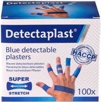 Elastische blauwe textielpleister Detectaplast assorti 100 stuks - thumbnail