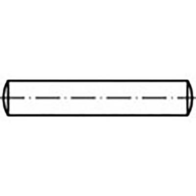 TOOLCRAFT TO-6852411 Cilindrische pen Staal 25 stuk(s)