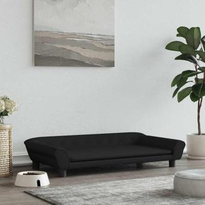vidaXL Hondenmand 100x50x21 cm fluweel zwart