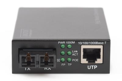 Digitus DN-82150 1000Mbit/s 850nm Multimode Zwart netwerk media converter Digitus DN-82150 1000Mbit/s 850nm Multimode Zwart netwerk media converter