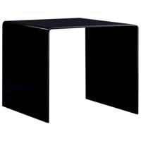 Salontafel 50x50x45 cm gehard glas zwart - thumbnail