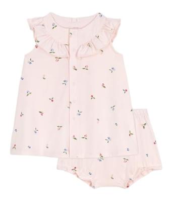 Babyjurk + bloomer met fruitprint PETIT BATEAU rouge