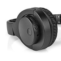 Nedis stereo on-ear Bluetooth hoofdtelefoon met microfoon en Active Noise Cancelling / zwart - thumbnail