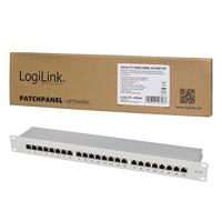 LogiLink NP0060 24 poorten Patchpaneel 483 mm (19) CAT 6A 1 HE Grijs - thumbnail