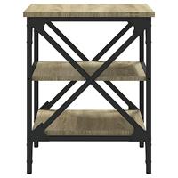 Bijzettafels 2 st 40x42x50 cm bewerkt hout sonoma eikenkleurig - thumbnail