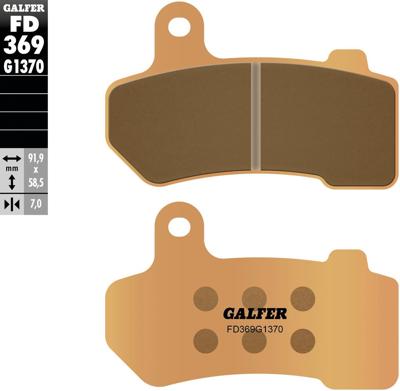 GALFER remblokken "fd369" brake pad fd369 g1370 sint.metal street