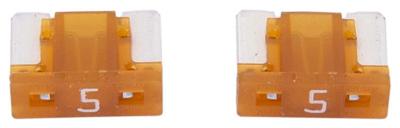 Dresselhaus "mini" zekering bananenstekker mini-fuse 5a/ 2 pcs. low profile/ light brown