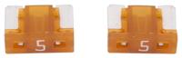 Dresselhaus "mini" zekering bananenstekker mini-fuse 5a/ 2 pcs. low profile/ light brown - thumbnail