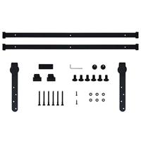 VidaXL Ophangset voor minischuifdeur 200 cm koolstofstaal - thumbnail