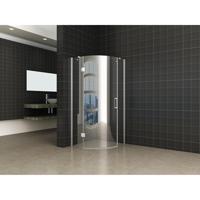 Wiesbaden Sphere Shower douchecabine 90x90x200cm kwartrond chroom 8mm glas linksscharnierend NANO coating 20.3855 - thumbnail
