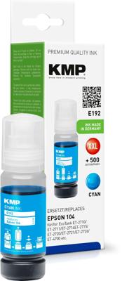 KMP Navulinkt vervangt Epson 104, T00P2 Compatibel Cyaan 70 ml E192 1648,0003 KMP Navulinkt vervangt Epson 104, T00P2 Compatibel Cyaan 70 ml E192 1648,0003