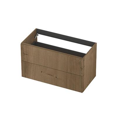 INK - Onderkast 2L Fineer Gefreesd Tbv Greep - 900x450x520 Mm - Ash Grey