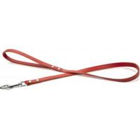 Hondenriem van leer 100cm x 16mm rood - thumbnail