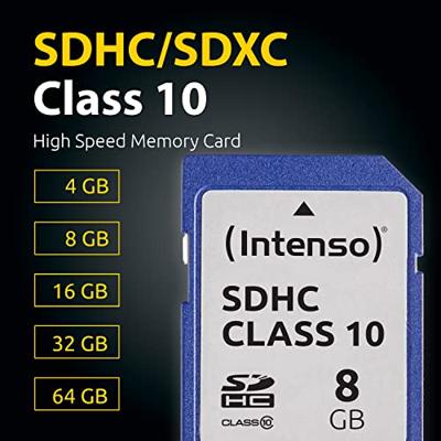 Intenso 3411460 SDHC-kaart 8 GB Class 10