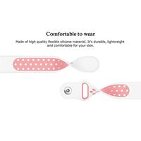 Fitbit Versa 1 / 2 & Lite sportbandje - Maat: Large - Wit + Roze - thumbnail